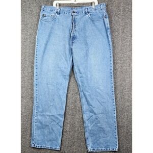 Mustang Straight Leg Jeans Mens 42x32 Light Blue Denim High Rise Vintage Style